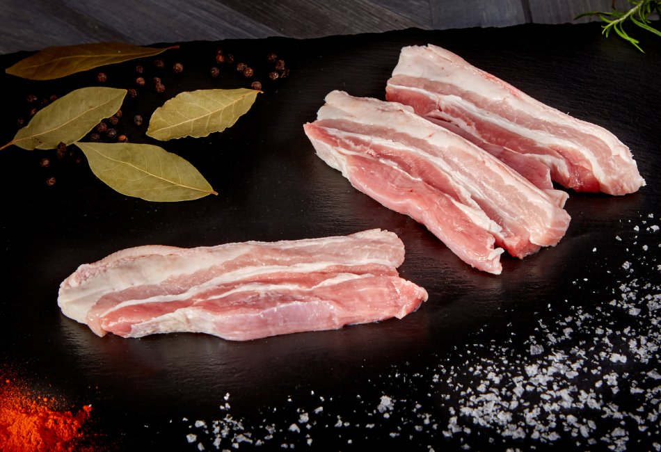 Carnicería Online Castellón, tu tienda online para la compra de productos de carnicería. Productos de carnicería de cerdo en el Grao de Castellón. Panceta de cerdo.
